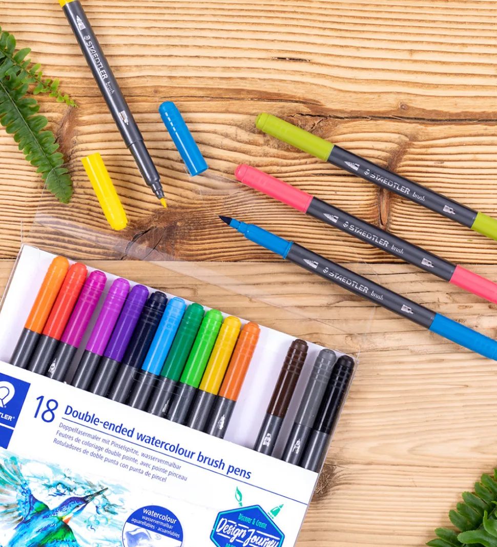 Staedtler Tuscher - 18 stk. - Double-ended Watercolour Brush Pen