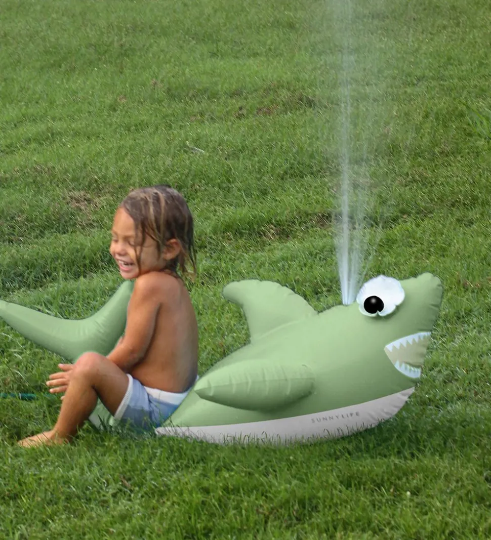 SunnyLife Giant Sprinkler Shark - 248 x 148 cm - Grøn
