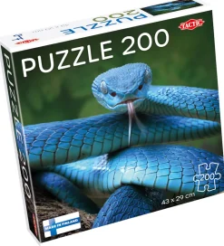 TACTIC Puslespil - 200 Brikker - 43x29 cm - Blue Viper Slange