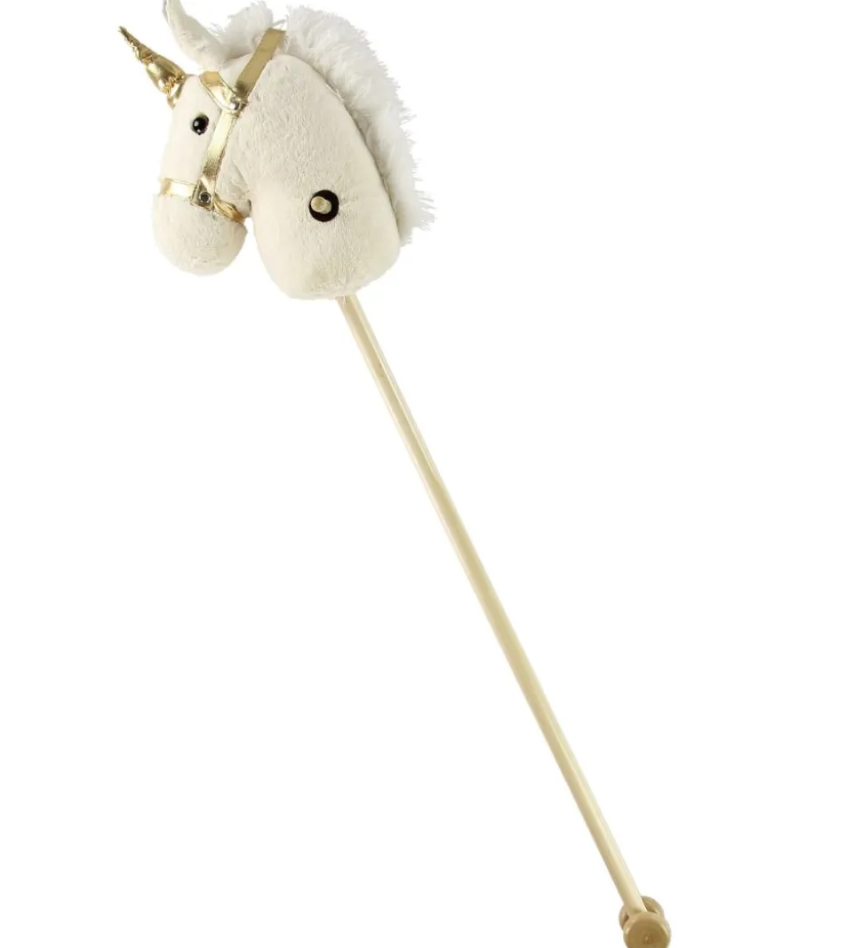 Teddykompaniet Kæphest - 100 cm - Hvid