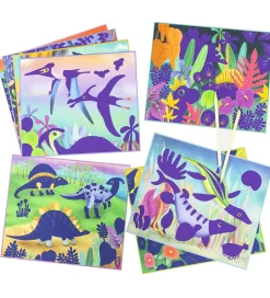 Tiger Tribe Skrabekort - 8 Stk. - Dinosaur