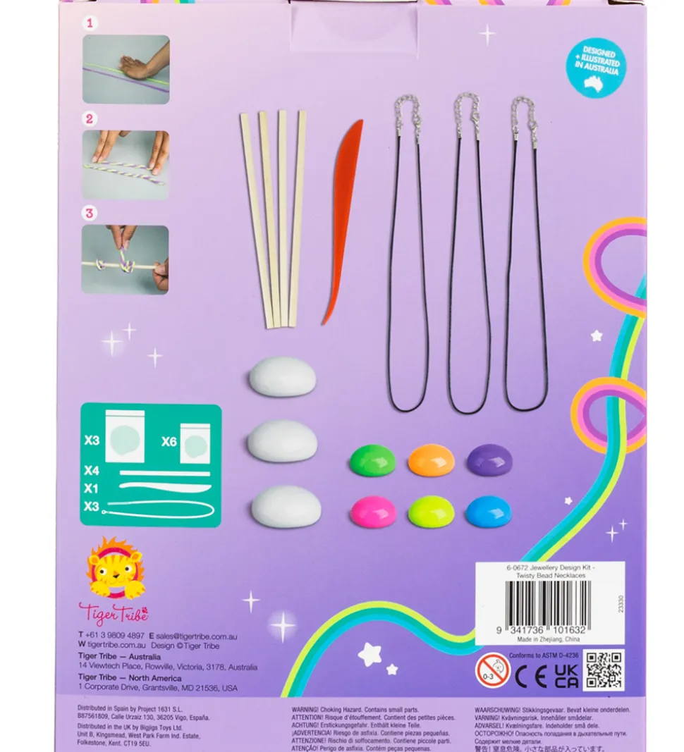 Tiger Tribe Smykkesæt - Twisty Beads Necklaces