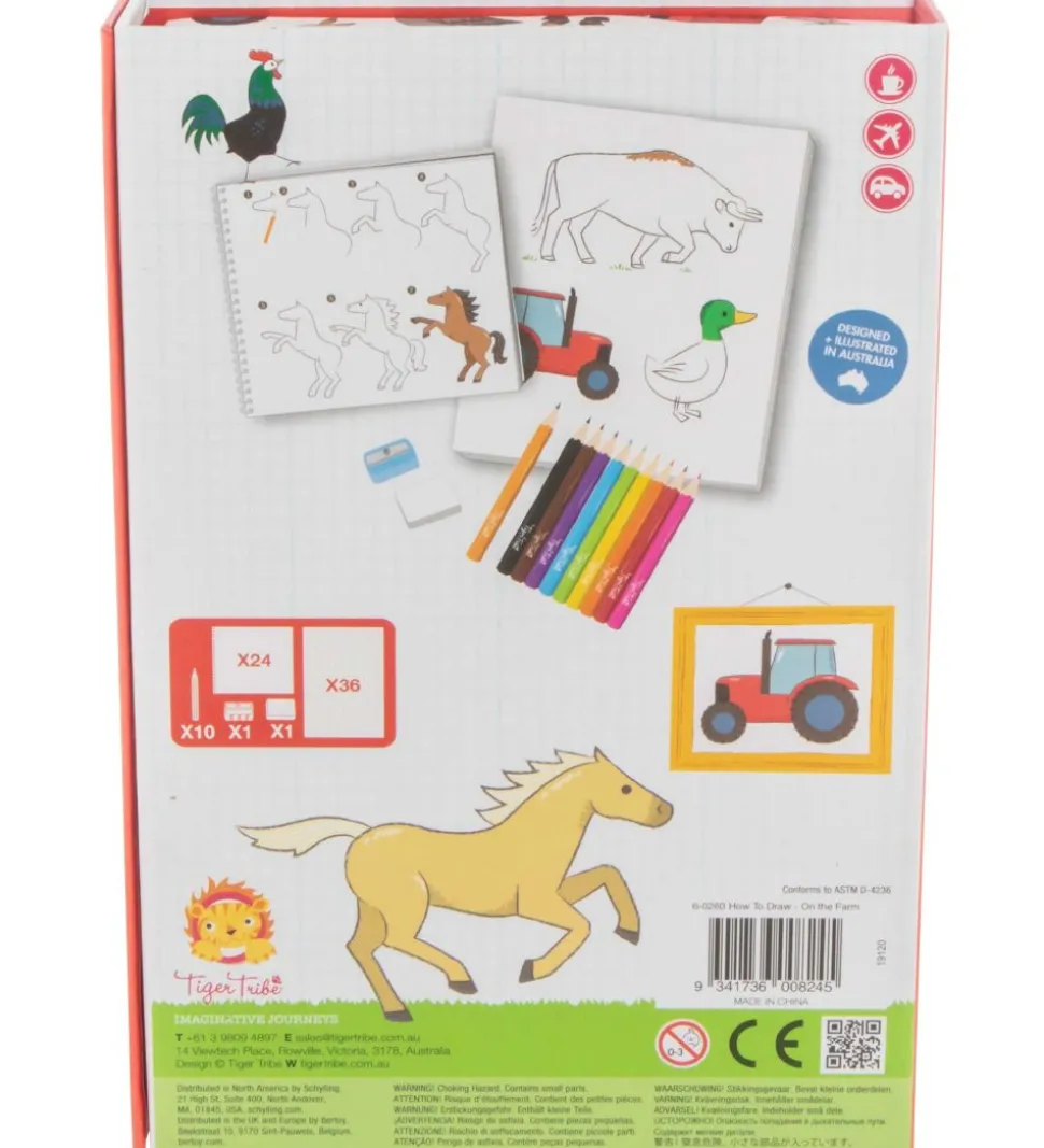 Tiger Tribe Tegnesæt - Lær at Tegne - On The Farm