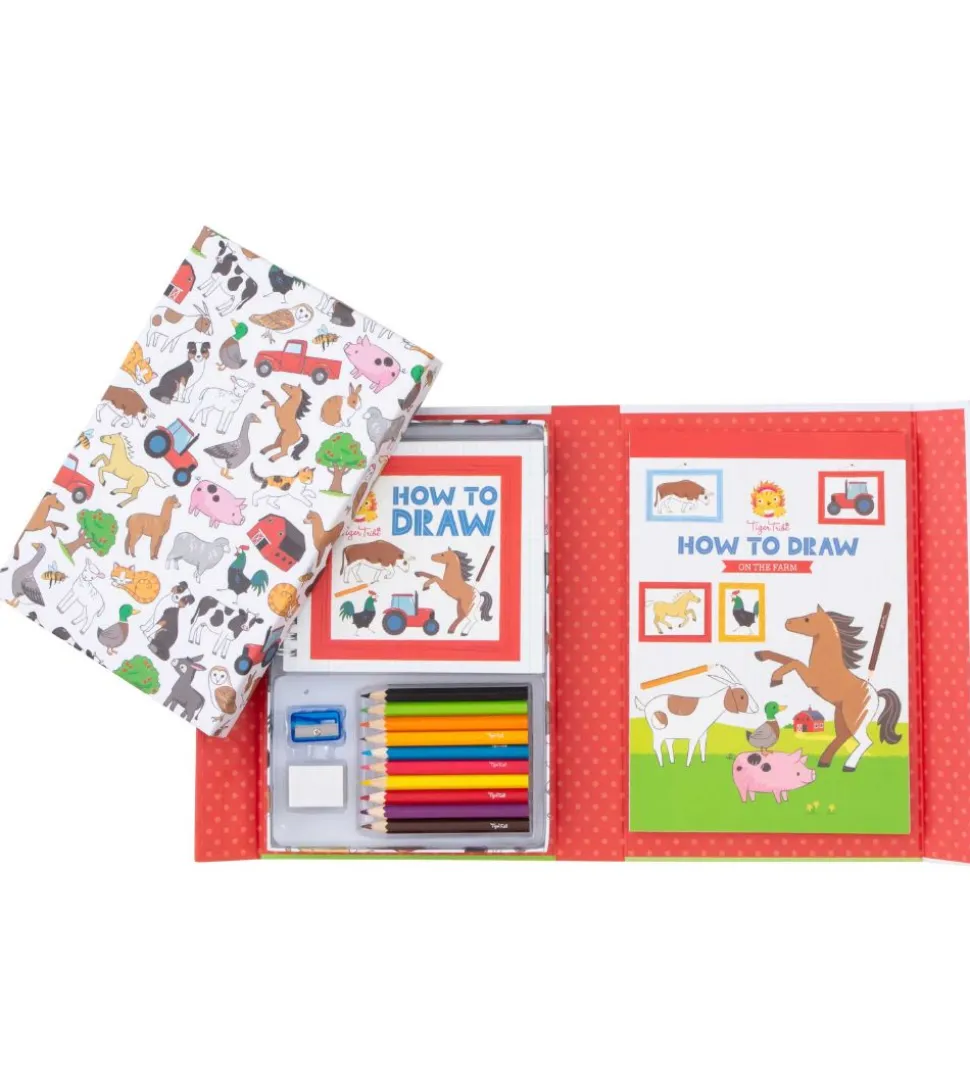 Tiger Tribe Tegnesæt - Lær at Tegne - On The Farm
