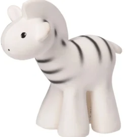 Tikiri Bidedyr - Naturgummi - Zebra - Hvid/Sort