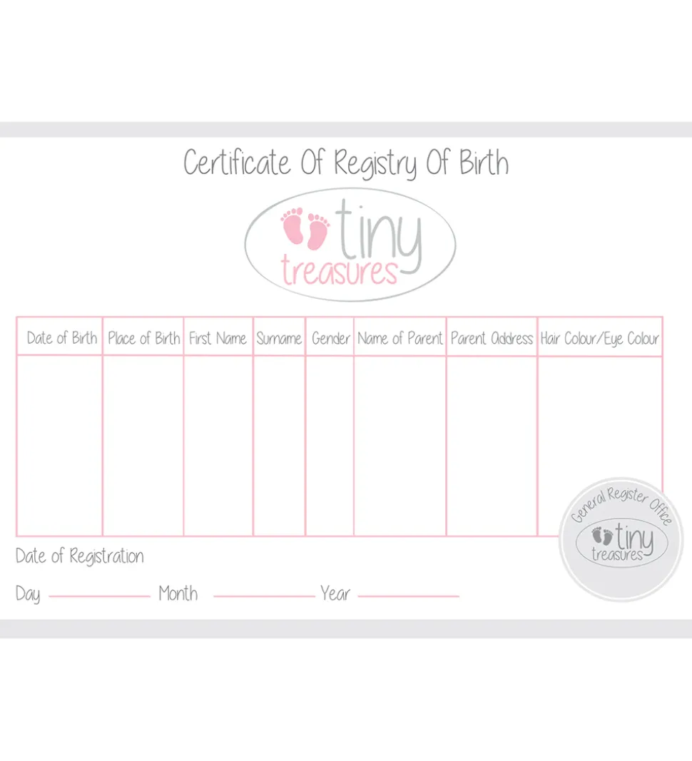 Tiny Treasures Dukke m. Blond Hår - Pink Bunny Baby