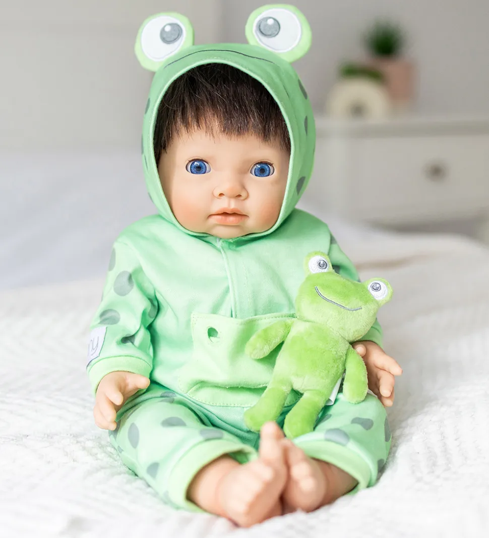 Tiny Treasures Dukketøj - Froggy All-In-One