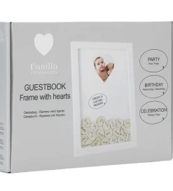 Vanilla Copenhagen Gæstebog - Ramme m. Hjerte - Hvid