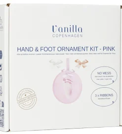 Vanilla Copenhagen Hånd- og Fodaftryk sæt m. Bånd - Rosa