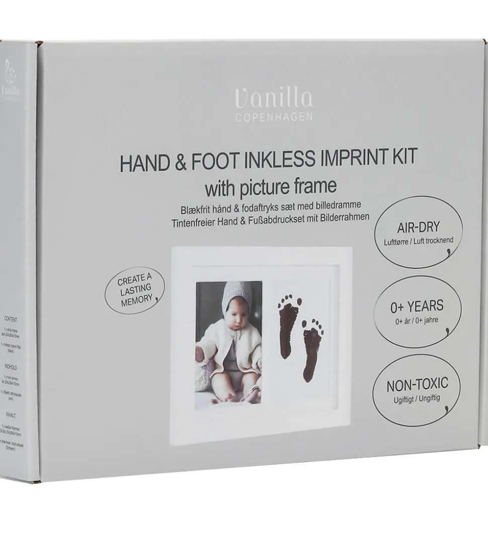 Vanilla Copenhagen Hånd- og Fodaftryksæt m. Billedramme - Blækfr
