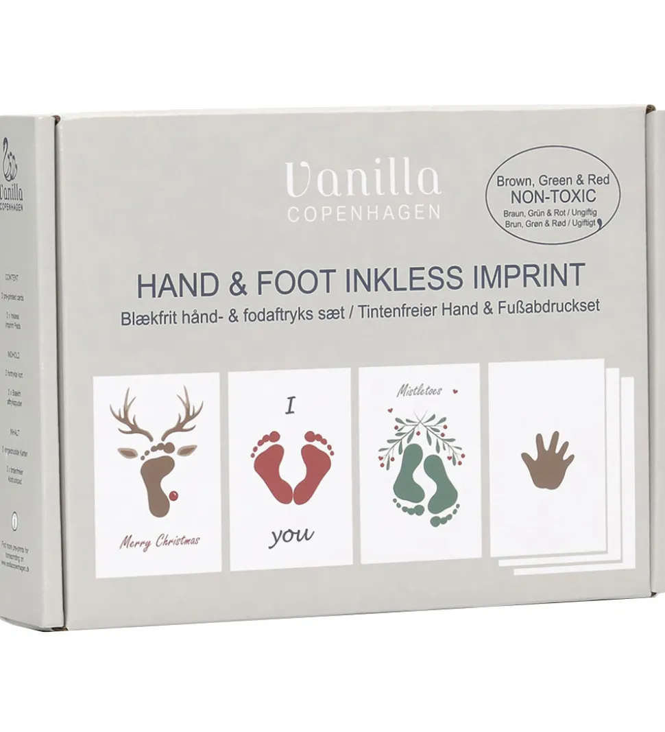 Vanilla Copenhagen Hånd- og Fodaftryksæt - Brun/Grøn/Rød