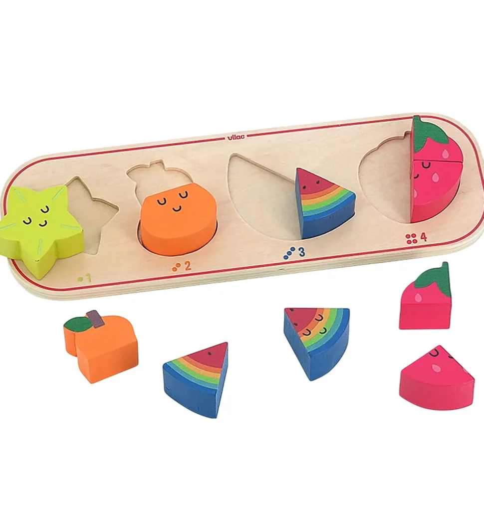 Vilac Puslespil - 10 Brikker - Fire Frugter