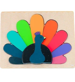 Vilac Puslespil - Træ - 8 Brikker - Påfugl