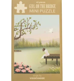 Vissevasse Puslespil - Mini - 10x13 cm - Girl On The Bridge