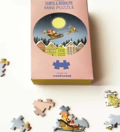 Vissevasse Puslespil - Mini - 11x11 cm - 31 Brikker - Santa & Ru