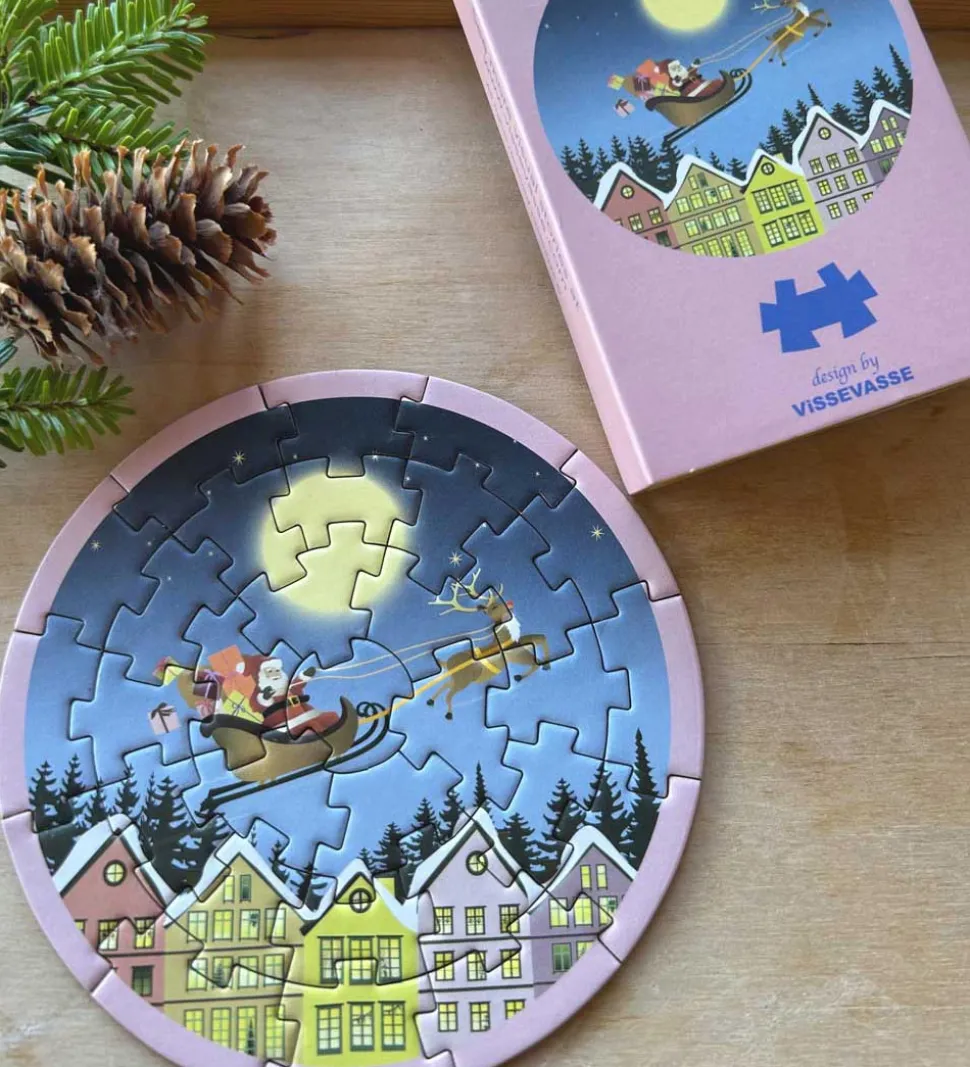 Vissevasse Puslespil - Mini - 11x11 cm - 31 Brikker - Santa & Ru