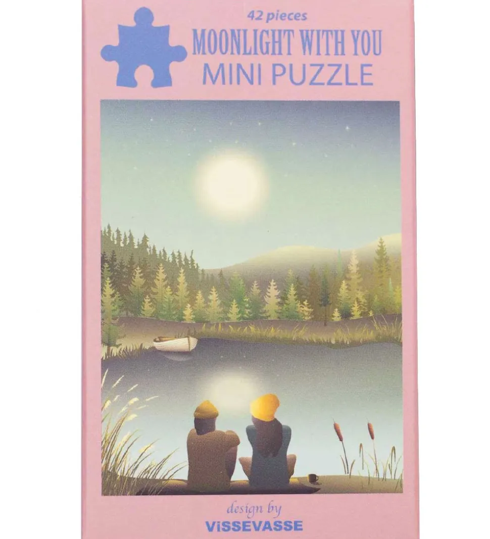 Vissevasse Puslespil - Mini - 10x13 cm - Moonlight With You