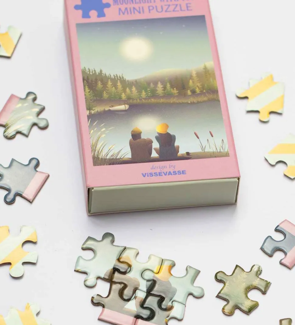 Vissevasse Puslespil - Mini - 10x13 cm - Moonlight With You