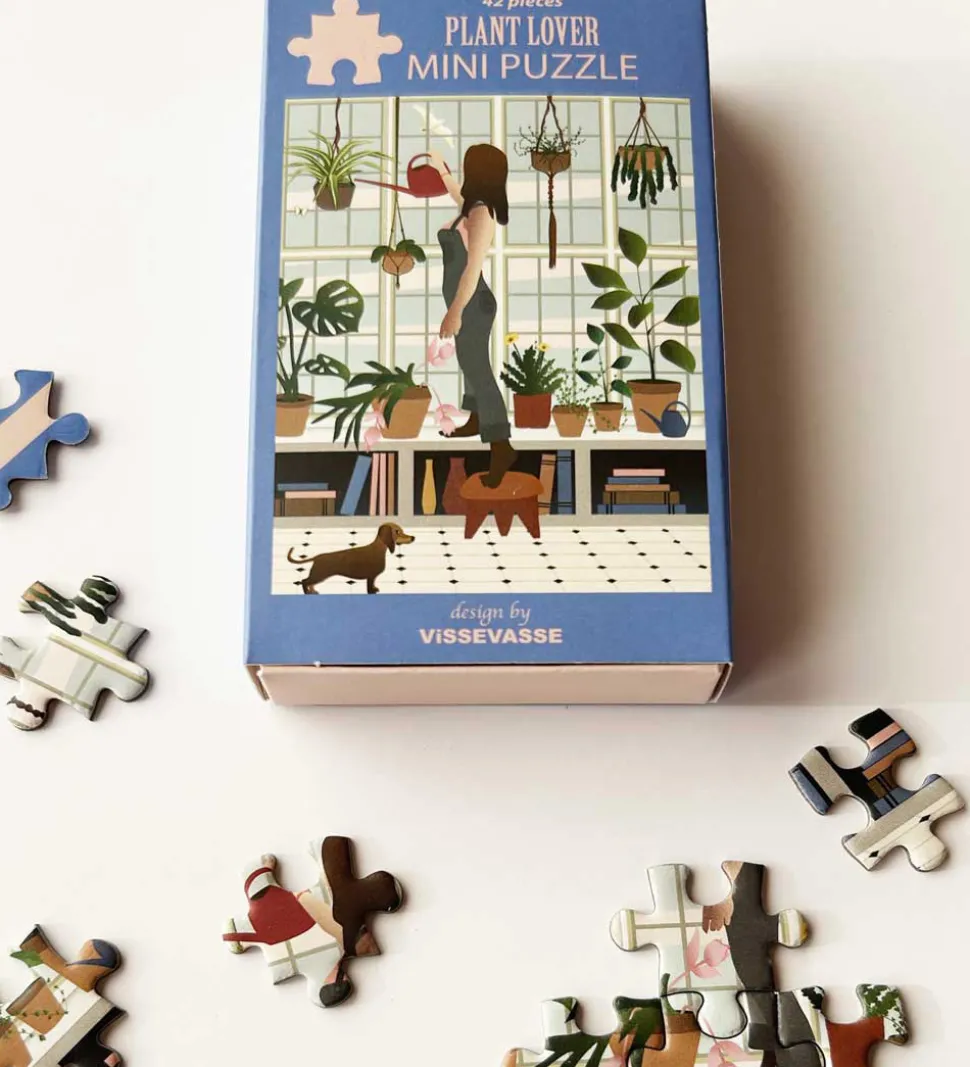 Vissevasse Puslespil - Mini - 10x13 cm - 42 Brikker - Plant Love