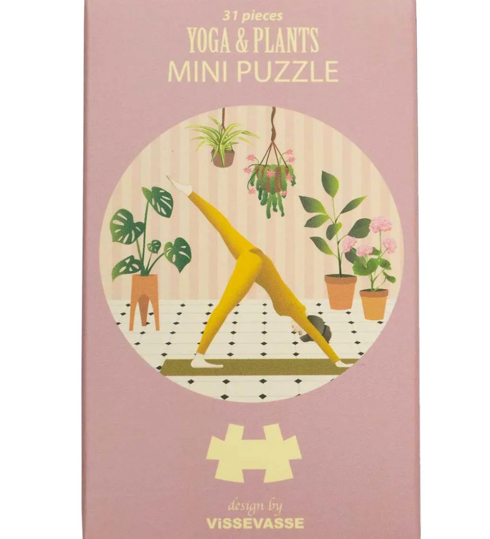Vissevasse Puslespil - Mini - 11x11 cm - Yoga & Plants