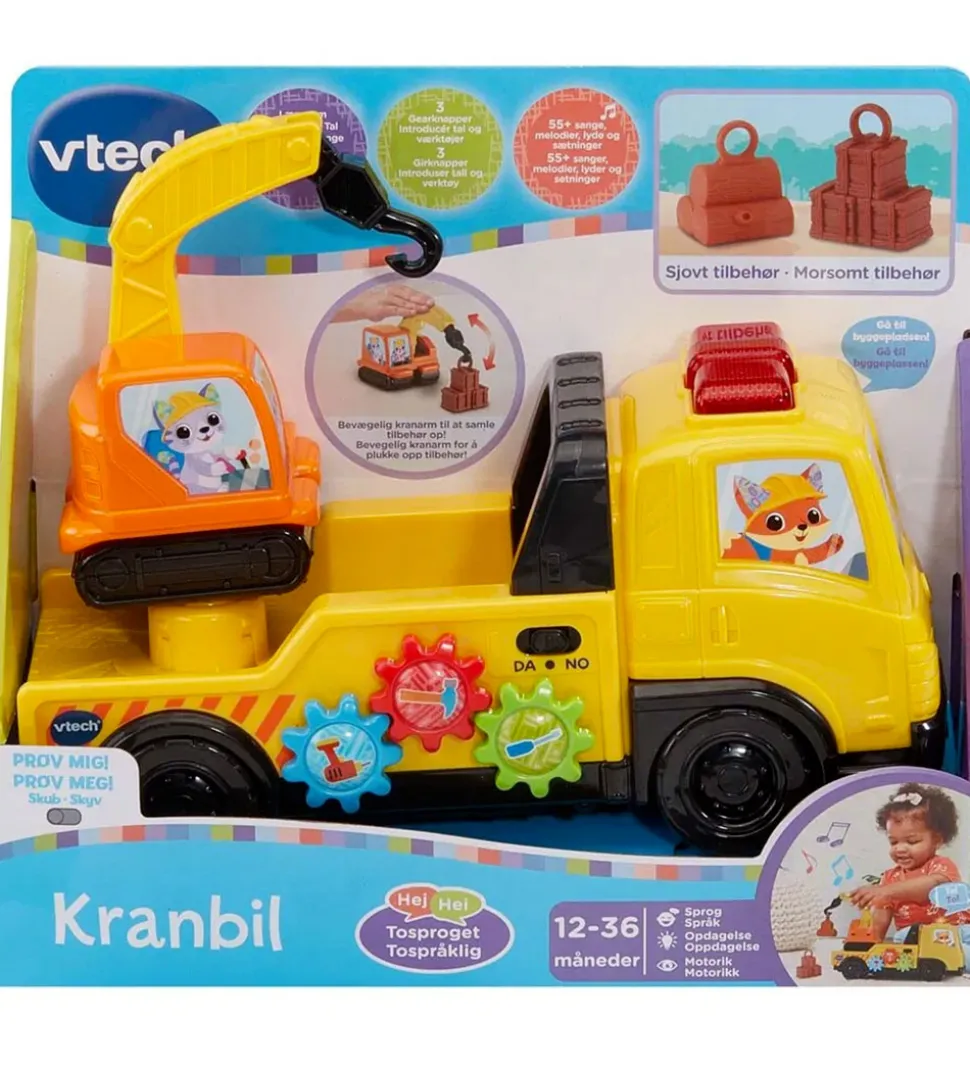 Vtech Aktivitetslegetøj m. Lys/Lyd - Kranbil - DA/NO